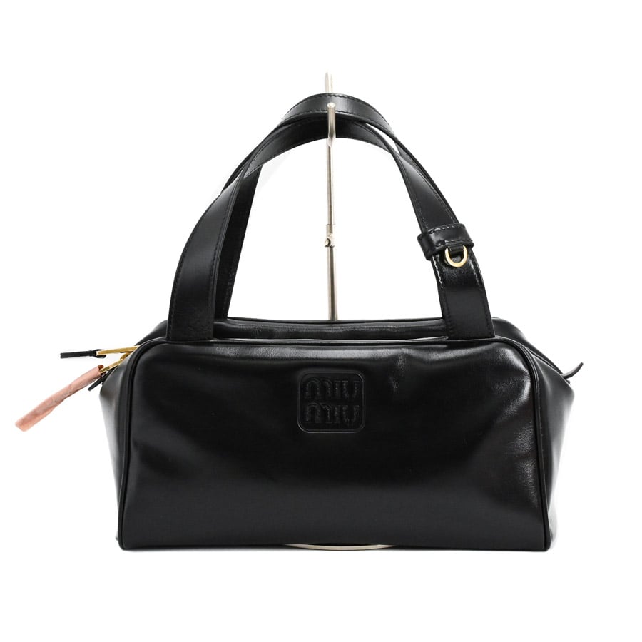 【未使用品】  ミュウミュウ レザートップハンドルバッグ  5BB182 カーフ 新宿歌舞伎町店