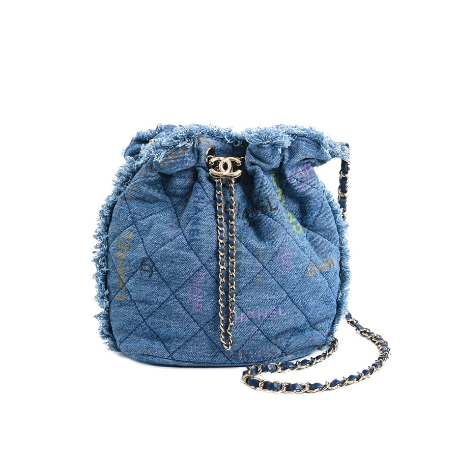 【中古A品】  シャネル スモールバケットバッグ  AS3091 デニム 元町本店