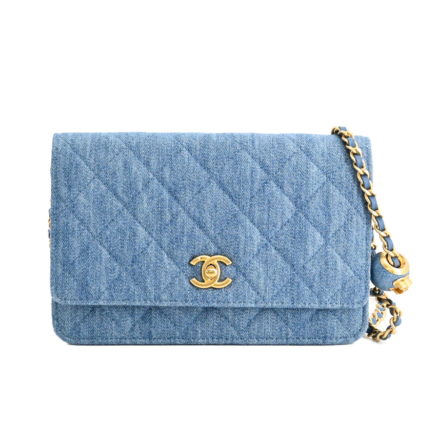 【中古SA品】  シャネル チェーンウォレット  AP1450 デニム 新宿歌舞伎町店