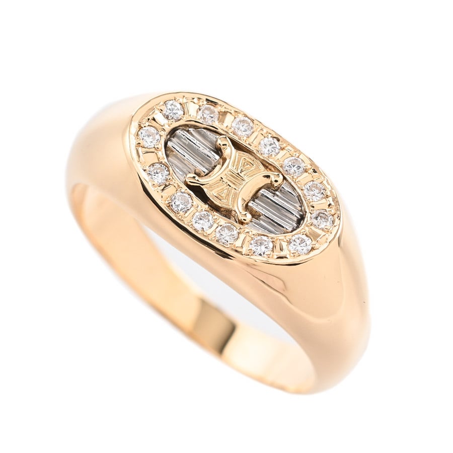 【中古A品】  セリーヌ ダイヤ リング   Pt900/K18 SHIBUYA