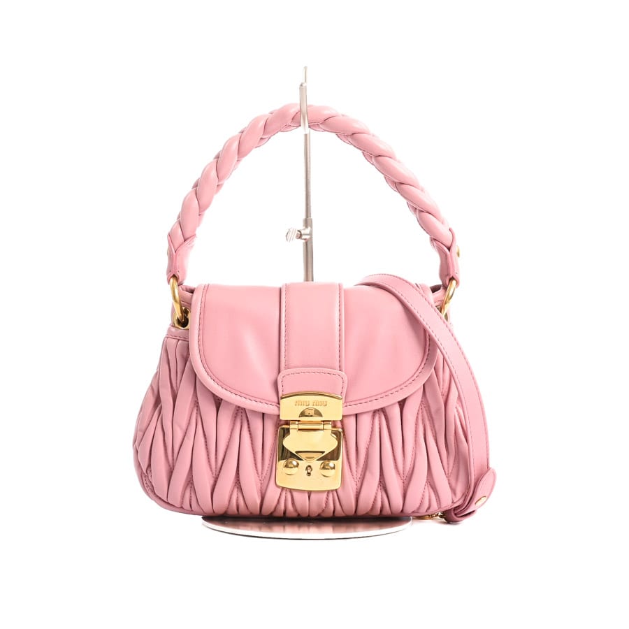 【未使用品】  ミュウミュウ マテラッセ2WAYハンドバッグ  5BH188 ナッパ 新宿歌舞伎町店