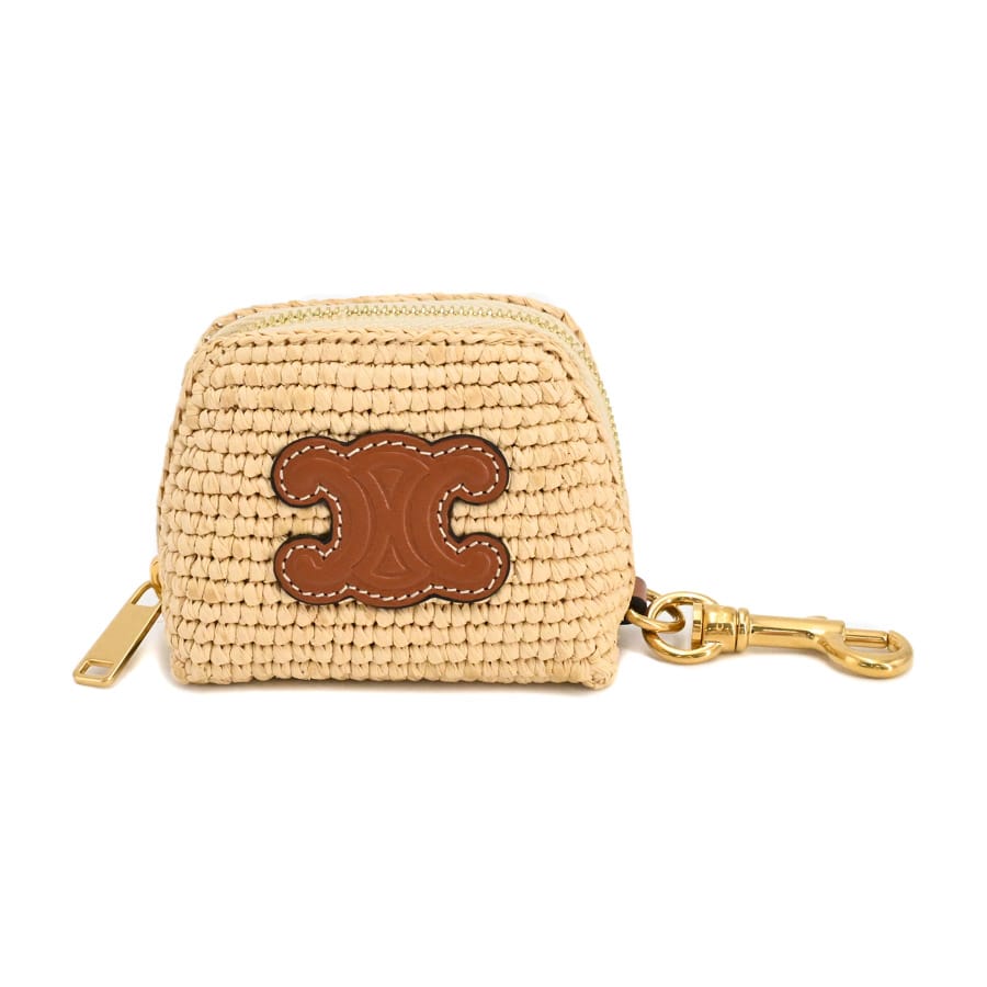 【中古A品】  セリーヌ マイクロトリオンフチャーム  49J782 ラフィア 新宿歌舞伎町店