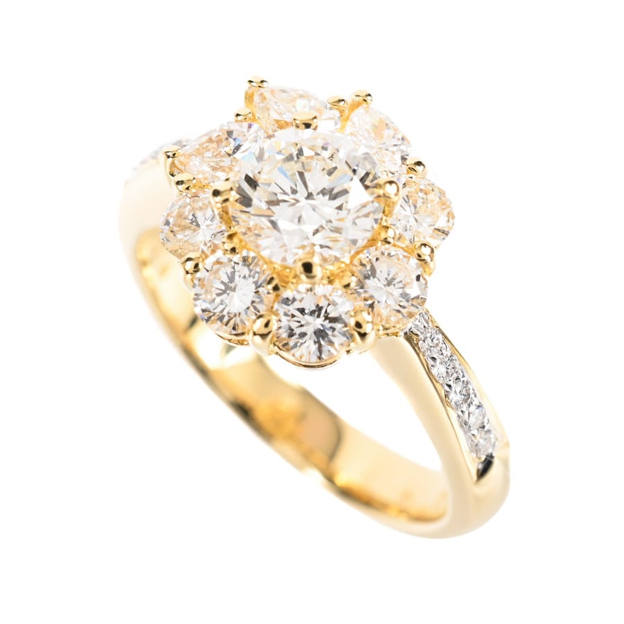 【中古A品】  ポンテヴェキオ フラワー   K18イエローゴールド 銀座