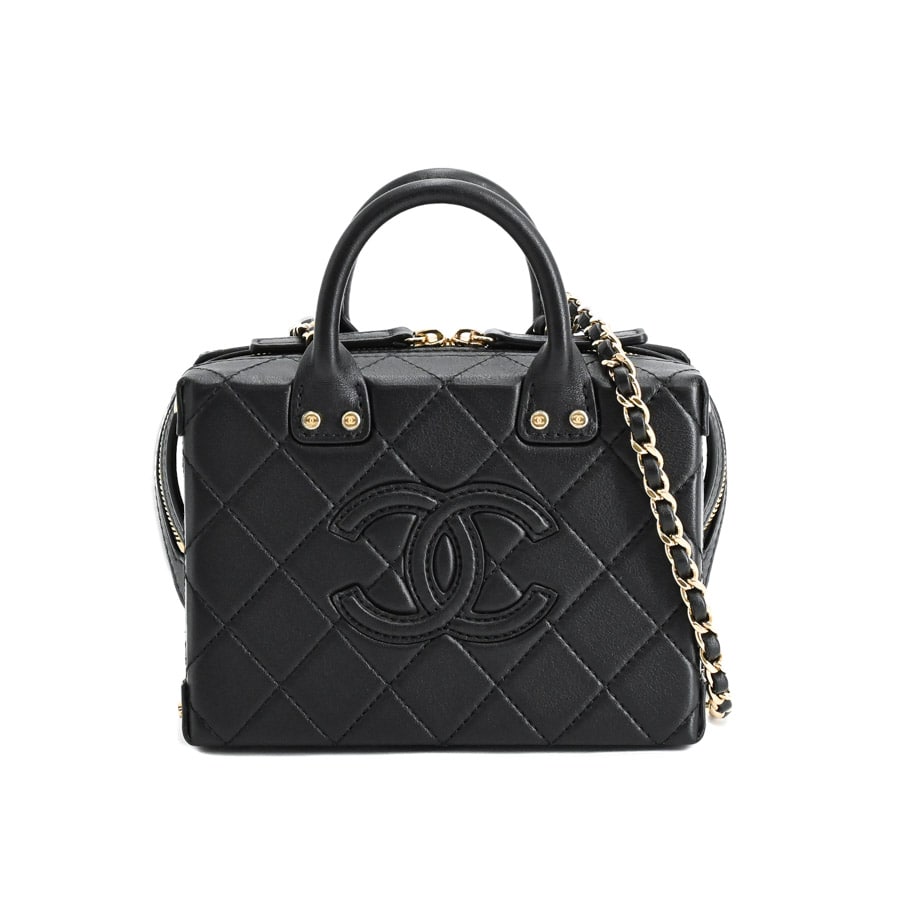 【中古SA品】  シャネル スモールヴァニティケース  AS3344 カーフ 銀座