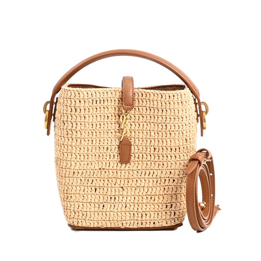 【中古A品】  サンローラン LE37ミニバケットバッグ  765870 ラフィア 新宿歌舞伎町店