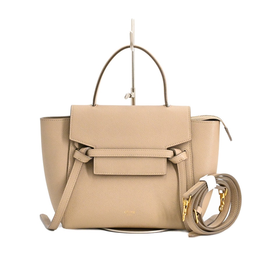 【中古AB品】  セリーヌ ベルトバッグナノ  189003 型押しレザー 横浜関内店