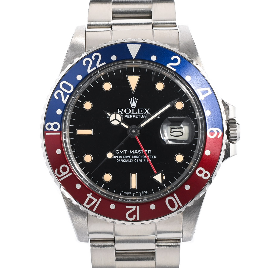 【ヴィンテージ】  ロレックス GMTマスター  16750BL/RD ステンレス 新宿歌舞伎町店