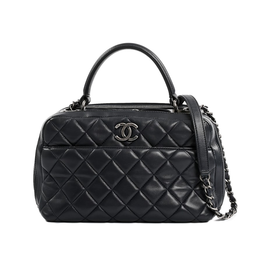 【中古A品】  シャネル トレンディCCボーリングバッグ トレンディCC A92238 ラムスキン 元町本店