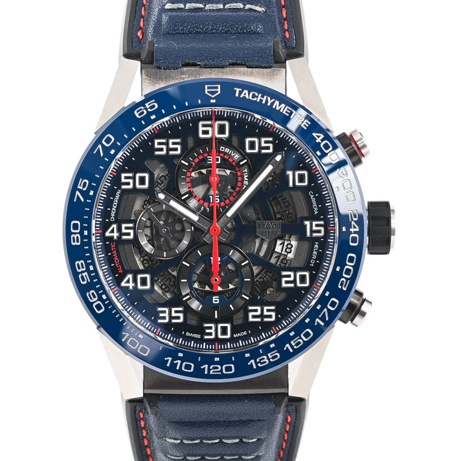 【中古A品】  タグホイヤー カレラキャリバーホイヤー01 クロノグラフ レッドブルレーシング  CAR2A1N.FT6100 ステンレス 新宿歌舞伎町店