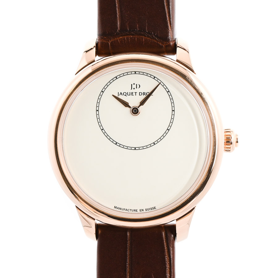 【中古A品】  ジャケドロー プティ ウール ミニット 35mm アイボリーエナメル  J005003200 ピンクゴールド 横浜関内店