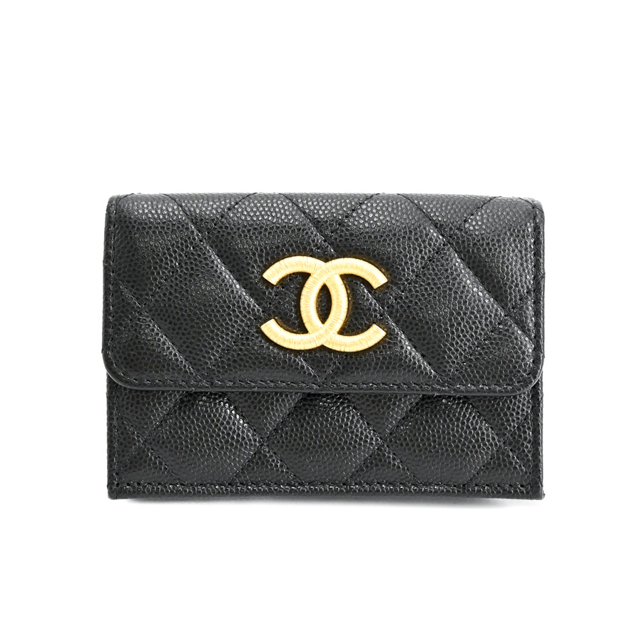 【中古SA品】  シャネル スモールフラップウォレット  AP4084 キャビア 元町本店