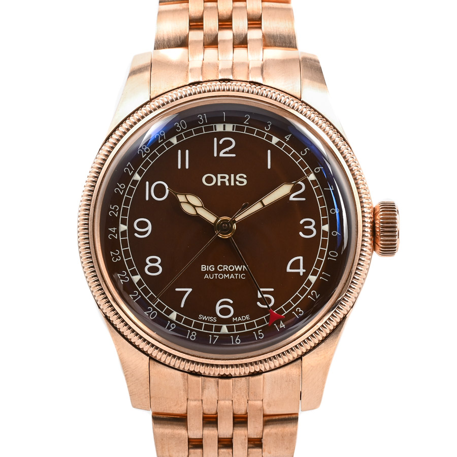 【中古A品】  オリス ビッグクラウン ブロンズ ポインターデイト  01 754 7741 3166 ブロンズ 新宿歌舞伎町店