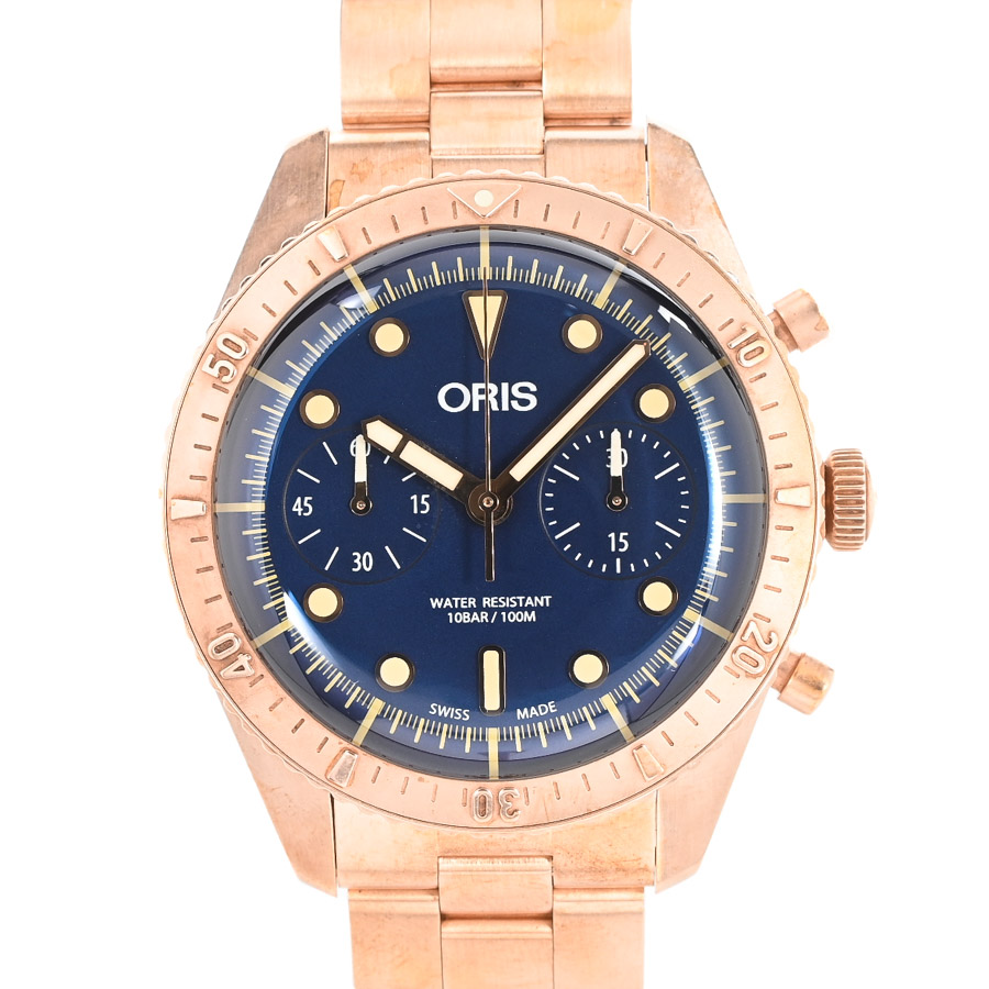 【中古A品】  オリス カール・ブラシア クロノグラフ リミテッド エディション  01 771 7744 3185 ブロンズ 新宿歌舞伎町店
