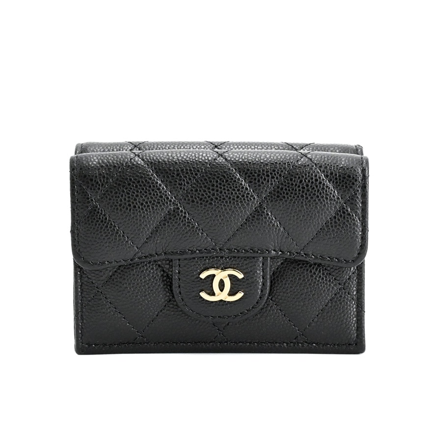 【中古SA品】  シャネル クラシックスモールフラップウォレット  AP0230 キャビア 横浜関内店