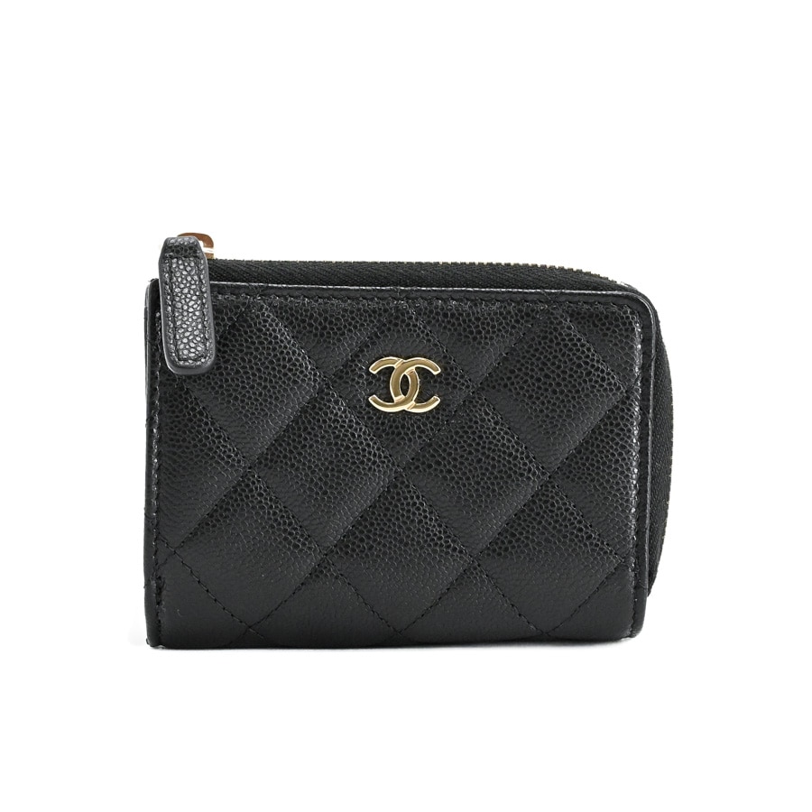 【中古A品】  シャネル 3つ折りコンパクトウォレット  AP3177 キャビア 新宿歌舞伎町店