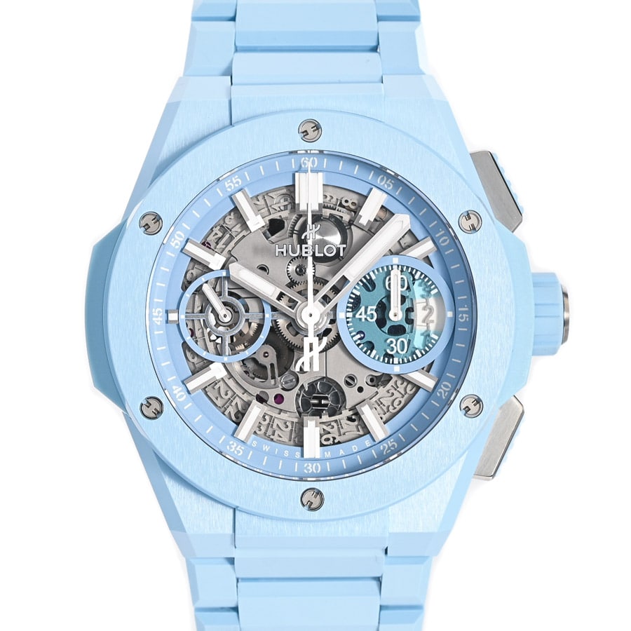 【中古A品】  ウブロ ビッグバン インテグレーテッド スカイブルー 250本限定  451.EX.5120.EX セラミック 銀座