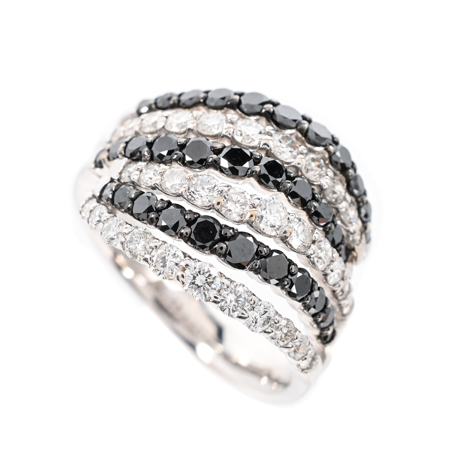 【中古A品】  ノンブランドジュエリー ダイヤ リング   K18ホワイトゴールド 元町本店