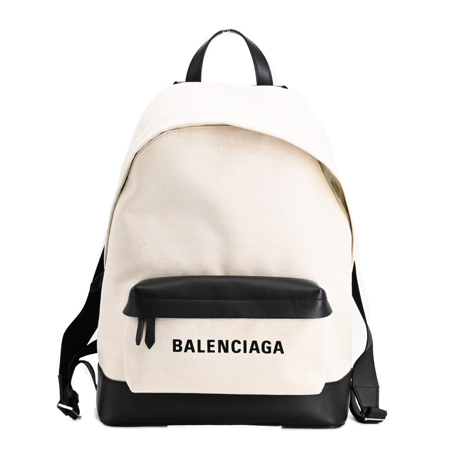 【中古A品】  バレンシアガ ネイビーバックパック  392007 キャンバス 横浜関内店