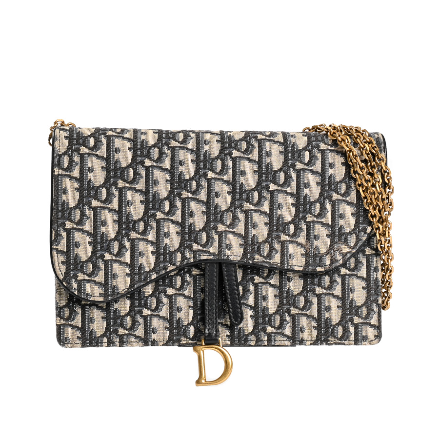 【中古AB品】  ディオール サドルチェーンポーチ  S5620CTZQ-M928 ジャガード 元町本店