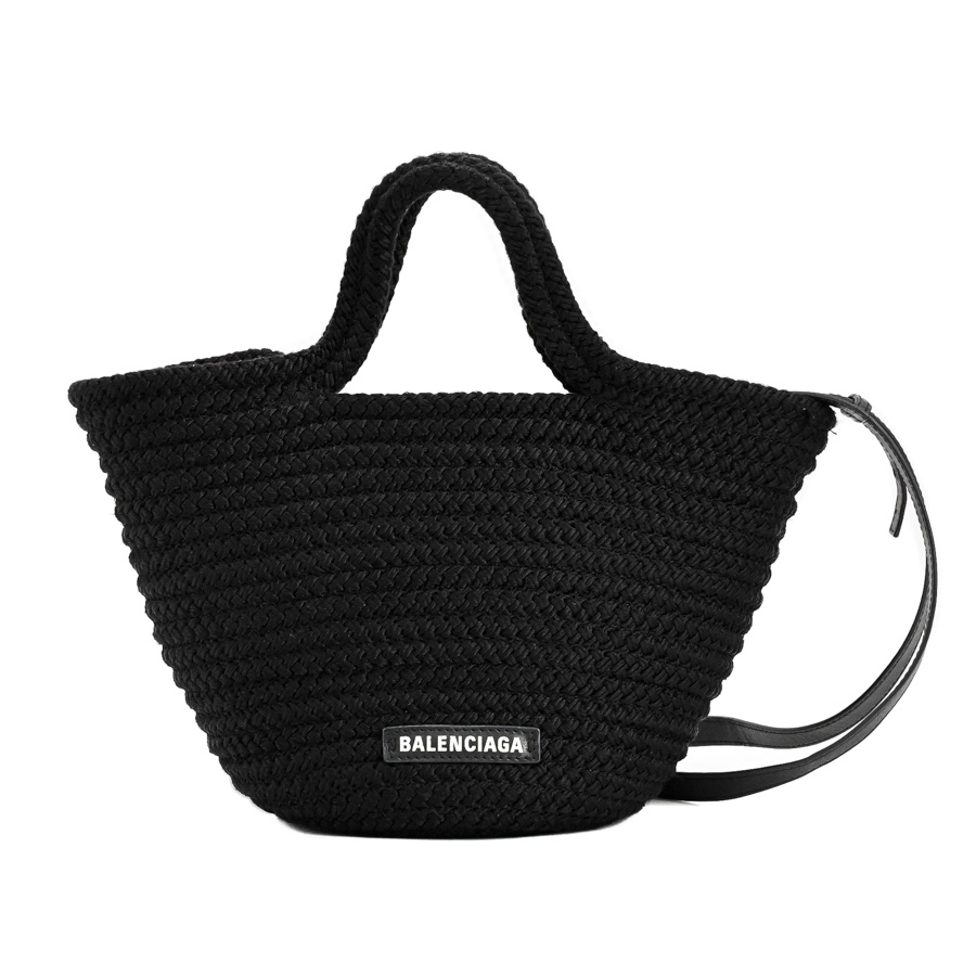 【中古AB品】  バレンシアガ イビザスモールバスケットバッグ  695612 コットン THE YOKOHAMA FRONT