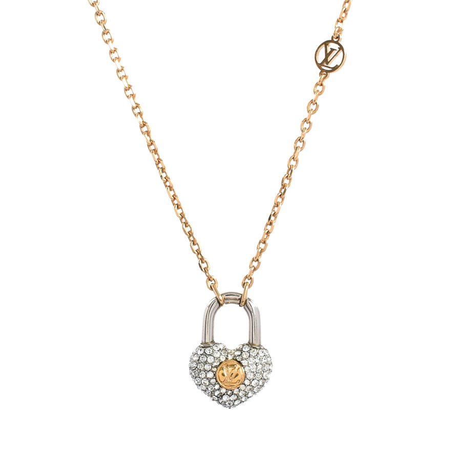 【中古A品】  ルイヴィトン コリエクレイジーインロックストラス  M67273 ゴールドメッキ 元町本店