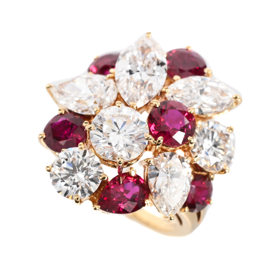 【中古A品】  ミキモト ルビー リング   K18イエローゴールド 銀座