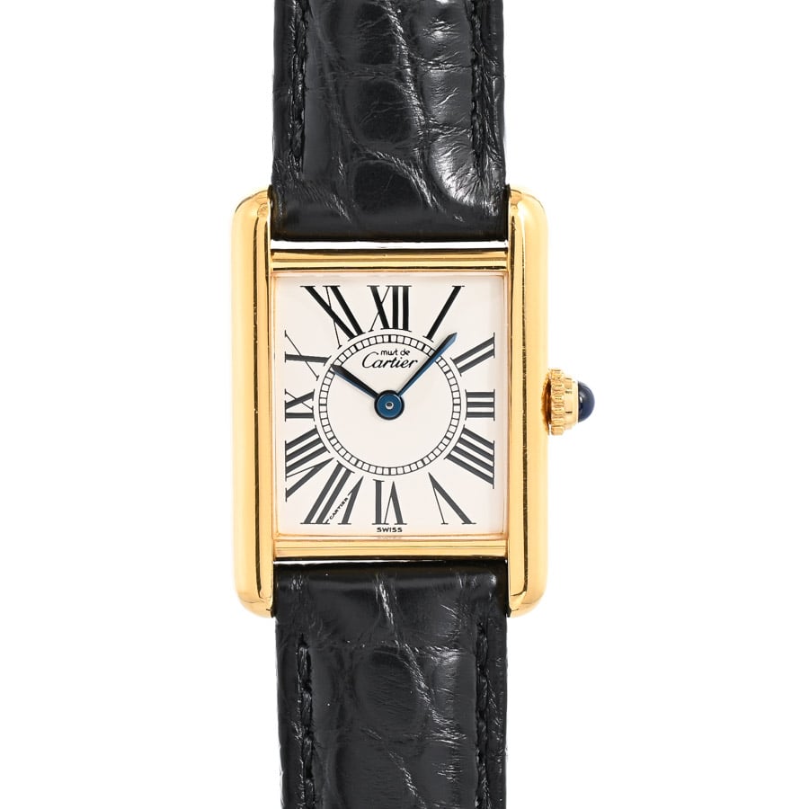 最終お値下げ！【正規品】Cartier 腕時計 箱付き　マストタンク マストタンク(ケース:約20mm(実寸) シルバー): ブランド時計【公式