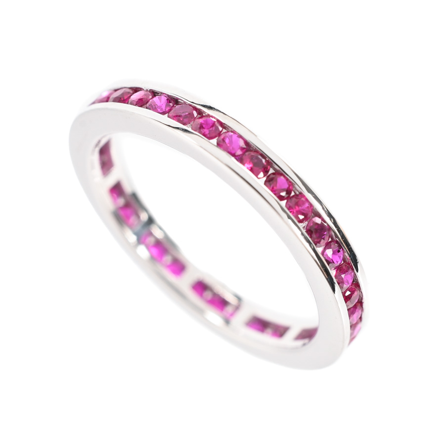 【中古A品】  ノンブランドジュエリー ルビー リング   K18ホワイトゴールド THE YOKOHAMA FRONT