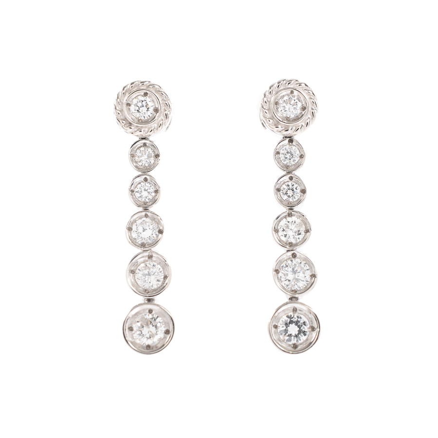 【中古A品】  ノンブランドジュエリー ダイヤ ピアス   プラチナ900 THE YOKOHAMA FRONT