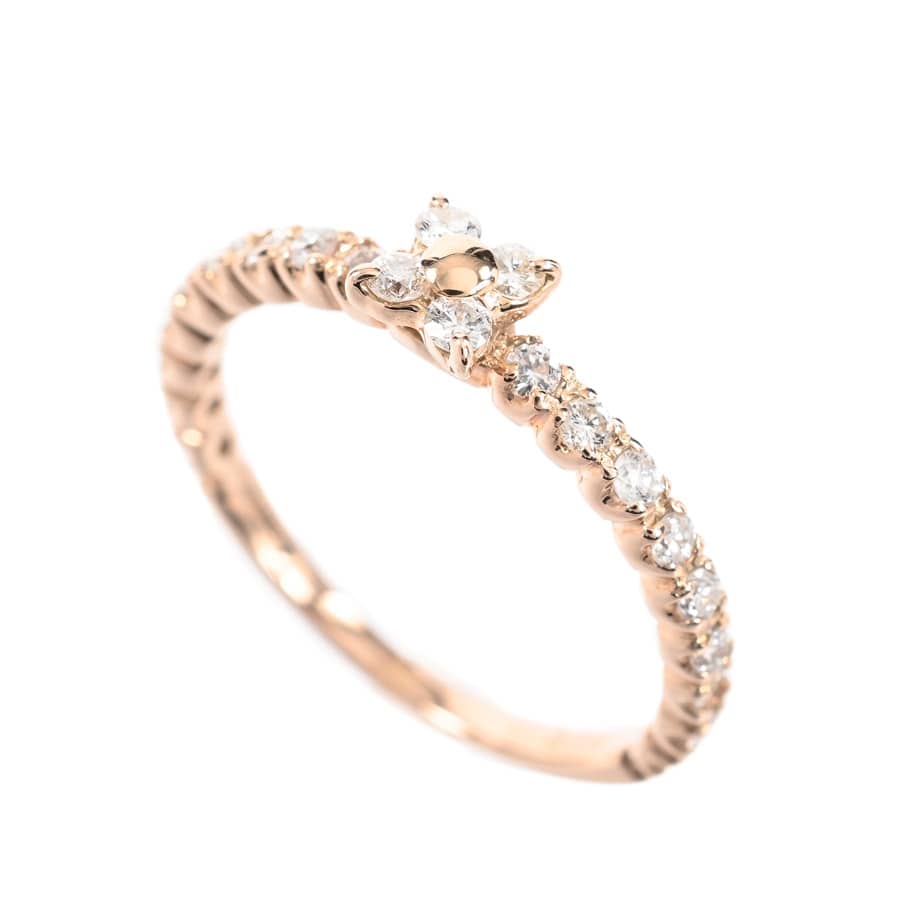 【中古A品】  ノンブランドジュエリー ダイヤ リング   K18ピンクゴールド THE YOKOHAMA FRONT