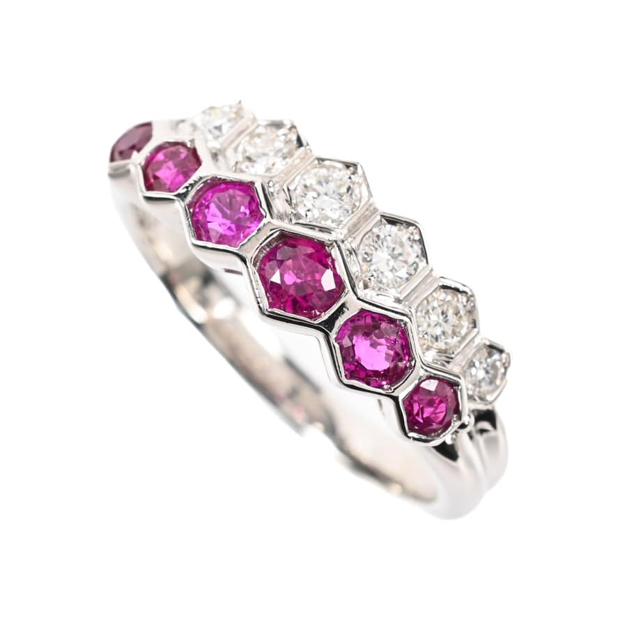 【中古A品】  ノンブランドジュエリー ルビー リング   プラチナ900 THE YOKOHAMA FRONT