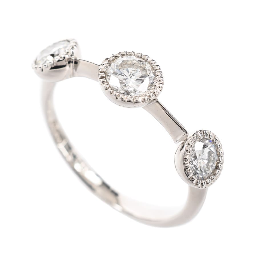 【中古A品】  ノンブランドジュエリー ダイヤ リング   プラチナ900 THE YOKOHAMA FRONT