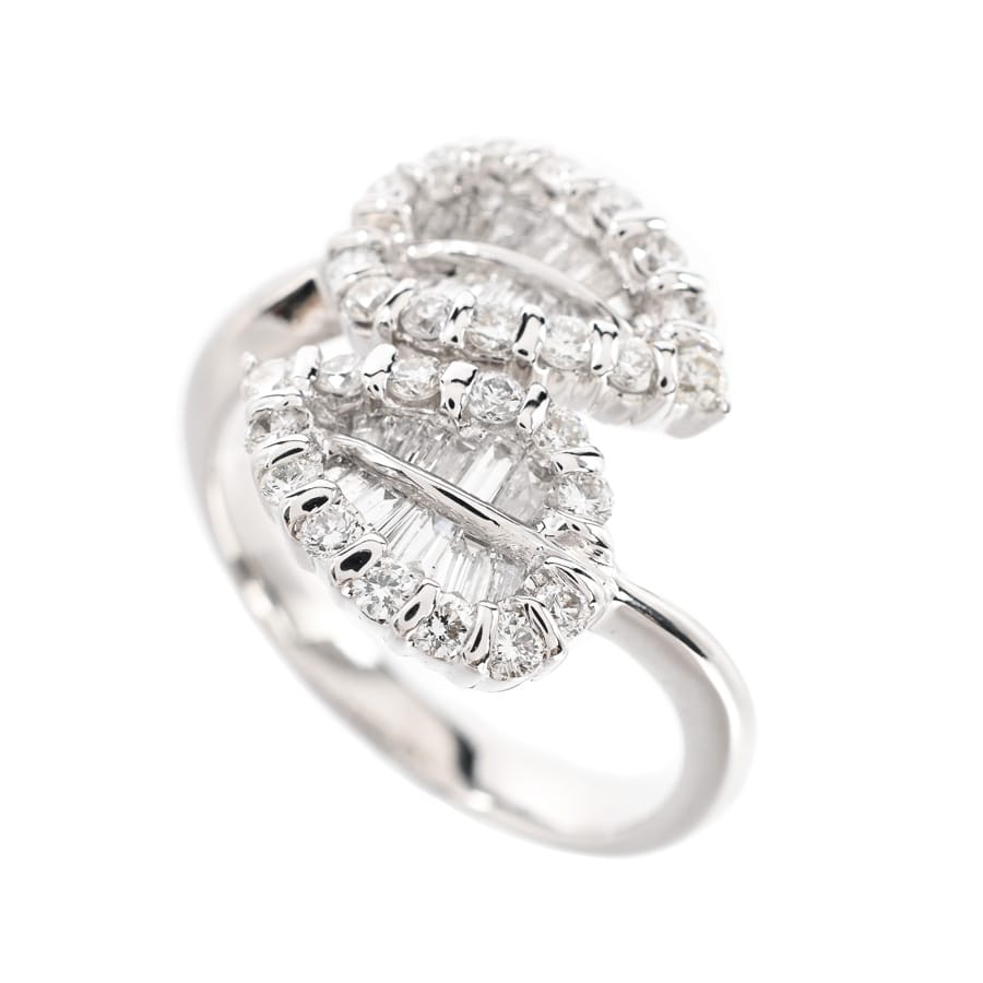 【中古A品】  ノンブランドジュエリー ダイヤ リング   K18ホワイトゴールド THE YOKOHAMA FRONT