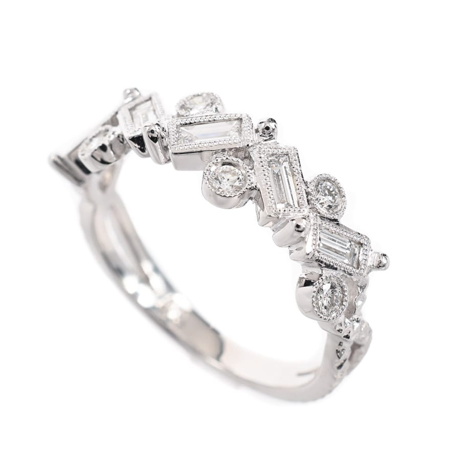 【中古A品】  ノンブランドジュエリー ダイヤ リング   K18ホワイトゴールド THE YOKOHAMA FRONT