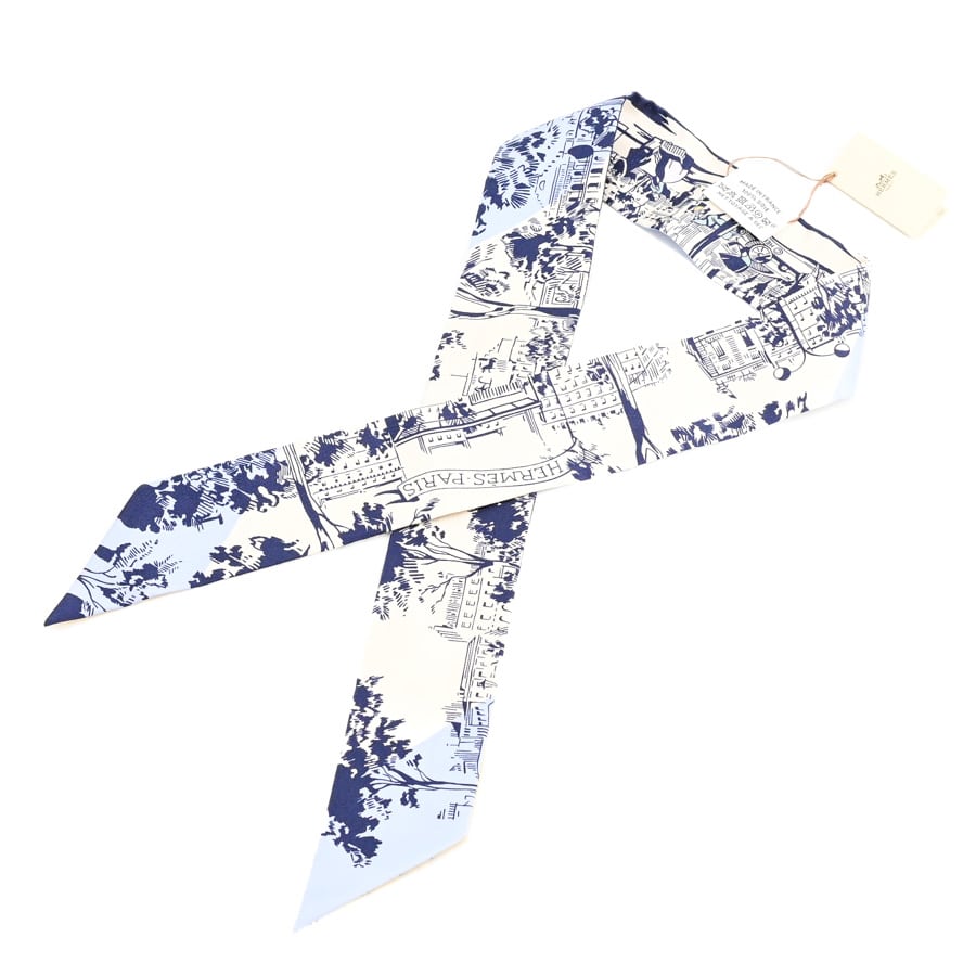 【未使用品】  エルメス ツイリー   シルク THE YOKOHAMA FRONT