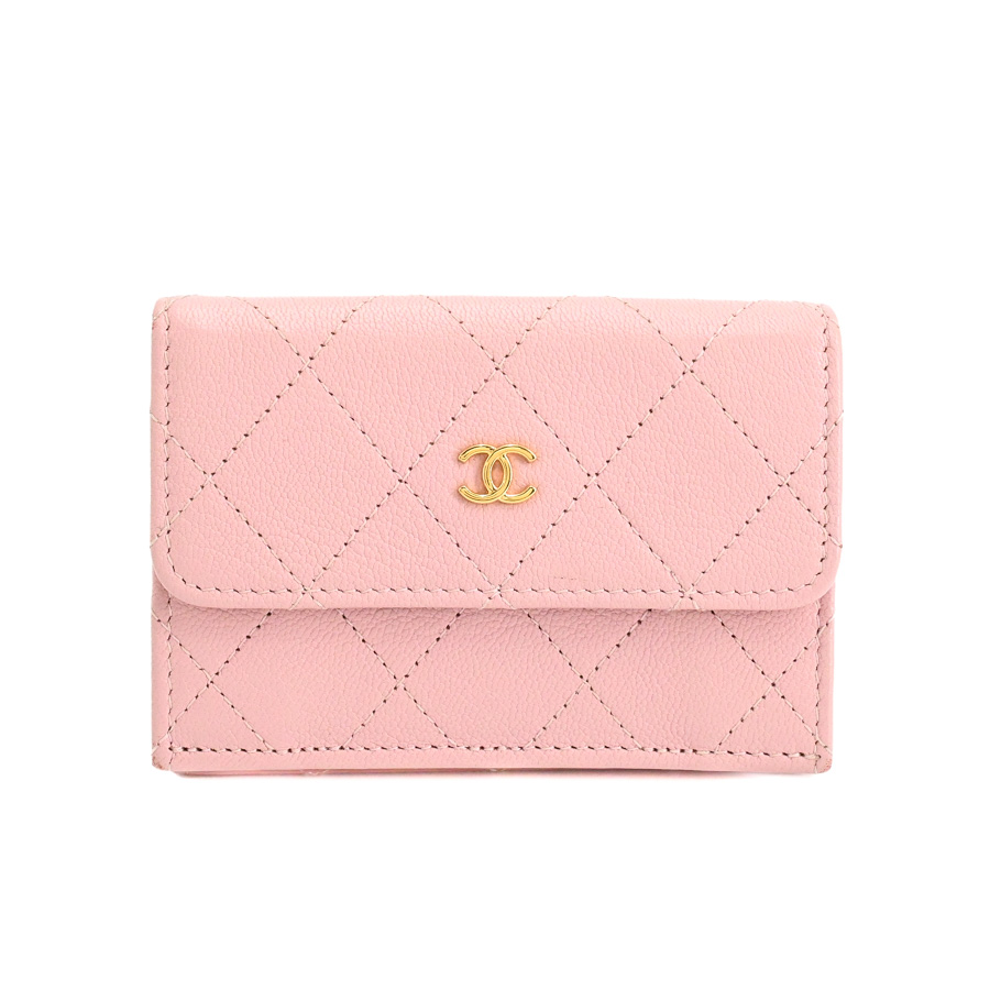 【中古A品】  シャネル スモールフラップウォレット  AP4951 カタオシレザー 銀座