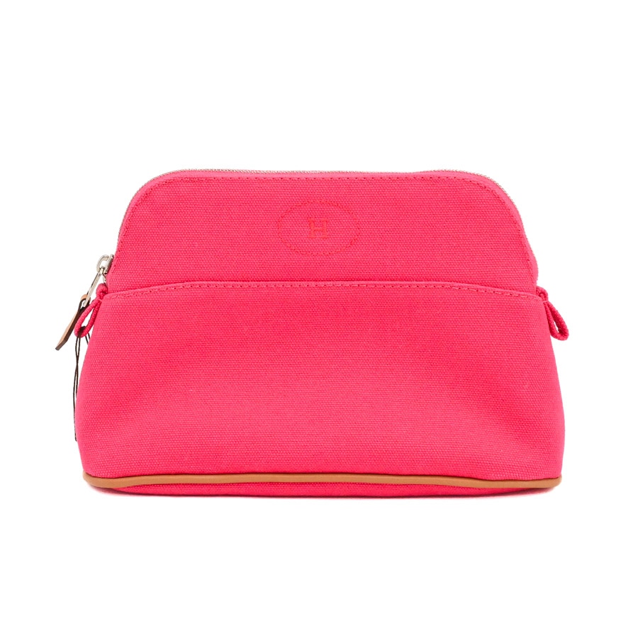 【中古A品】  エルメス ボリードポーチミニ   コットン 銀座