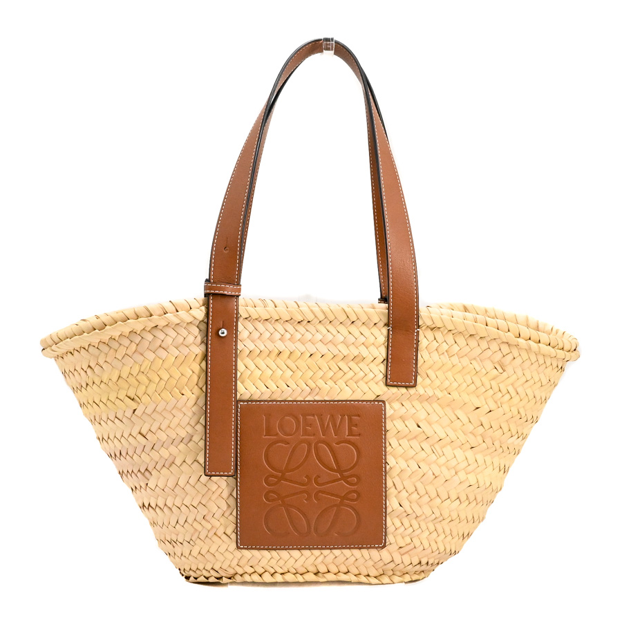 【中古A品】  ロエベ バスケットバッグミディアム  327.02.S92 ラフィア 元町本店