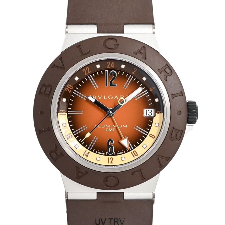 【中古A品】  ブルガリ アルミニウムGMT  BB40ATGMT アルミニウム 元町本店