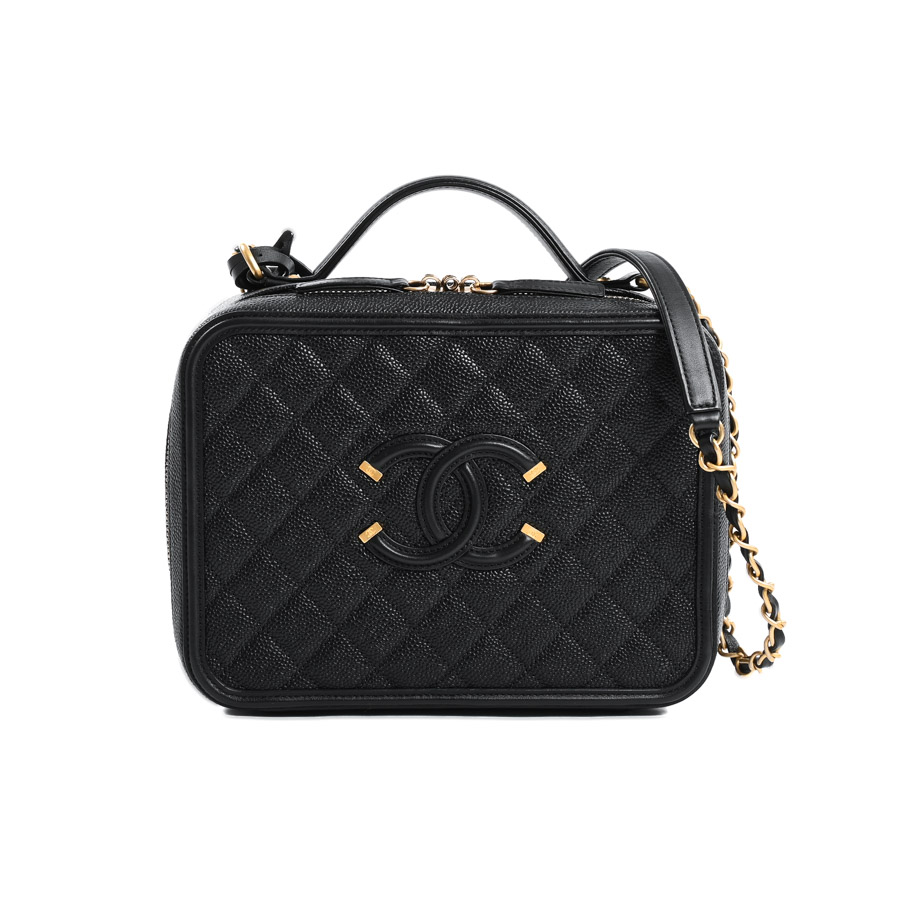 【中古A品】  シャネル CCフィリグリーヴァニティバッグ CCフィリグリー A93344 キャビア 新宿歌舞伎町店