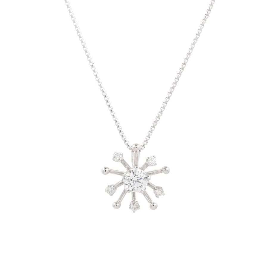 【中古A品】  タサキ ダイヤ ネックレス   K18ホワイトゴールド(K18WG) SHIBUYA