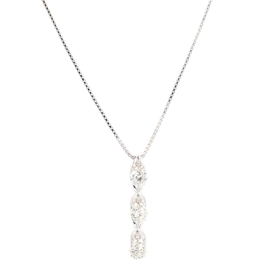 【中古A品】  ノンブランドジュエリー ダイヤ ネックレス   K18ホワイトゴールド 横浜関内店