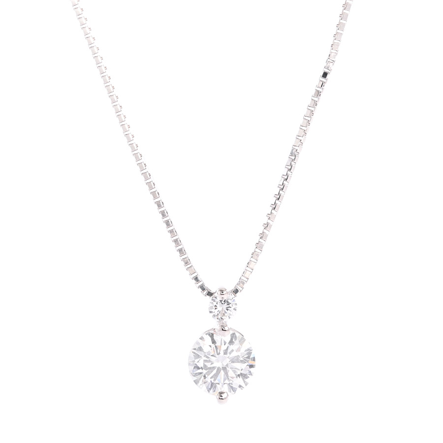 【中古A品】  ノンブランドジュエリー ダイヤ ネックレス   プラチナ900/850 元町本店