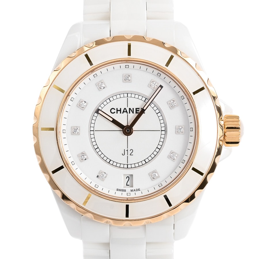 【中古A品】  シャネル J12 38mm  H2180 イエローゴールド/セラミック SHIBUYA