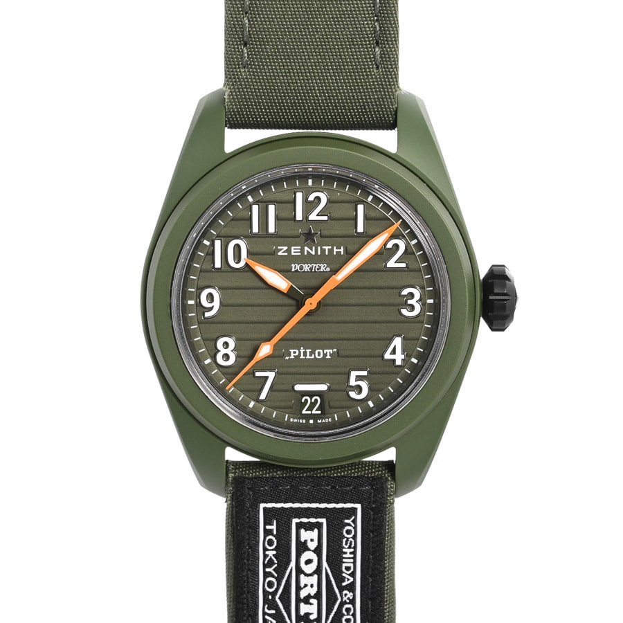 【未使用品】  ゼニス パイロット オートマティック ポーター エディション  49.4001.3620/63.I001 セラミック 銀座