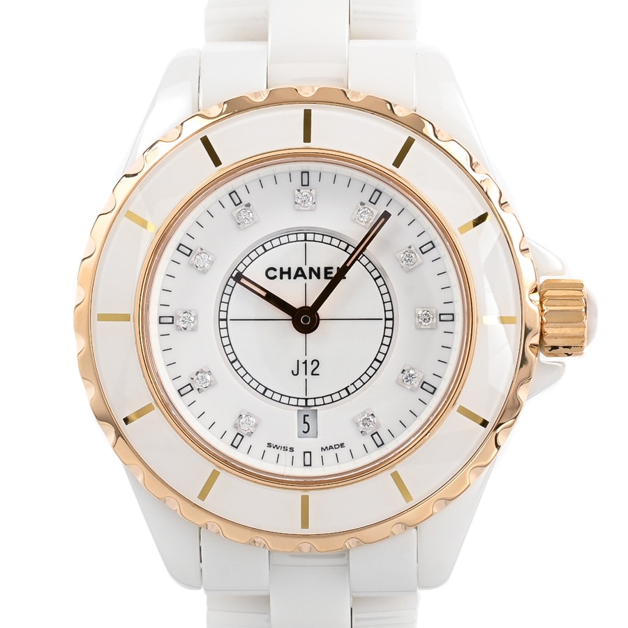 【中古A品】  シャネル J12 33mm  H2181 イエローゴールド/セラミック SHIBUYA