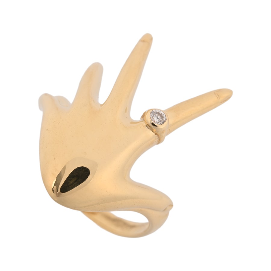 【中古A品】  ノンブランドジュエリー ダイヤ リング   K18YG SHIBUYA