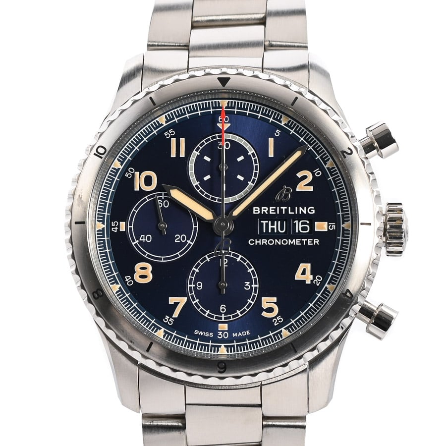 【中古A品】  ブライトリング アビエーター8 クロノグラフ43  A133162101C1A1 ステンレス 横浜関内店