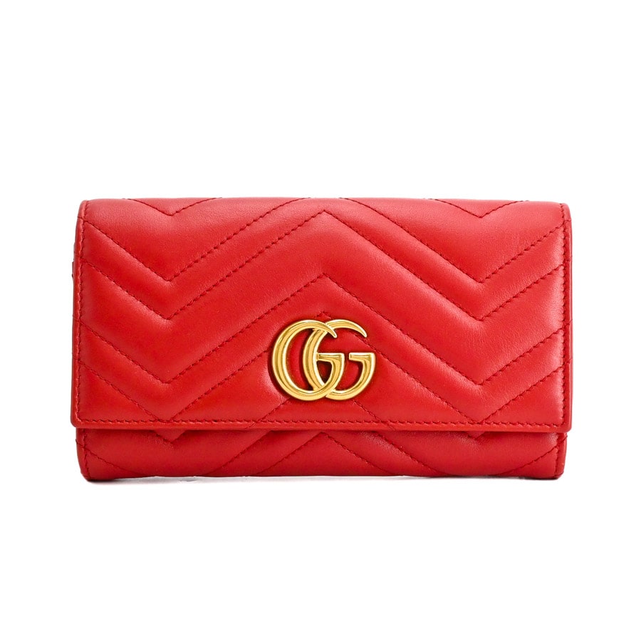 【中古A品】  グッチ GGマーモントコンチネンタルウォレット GGマーモント 443436 カーフ 横浜関内店