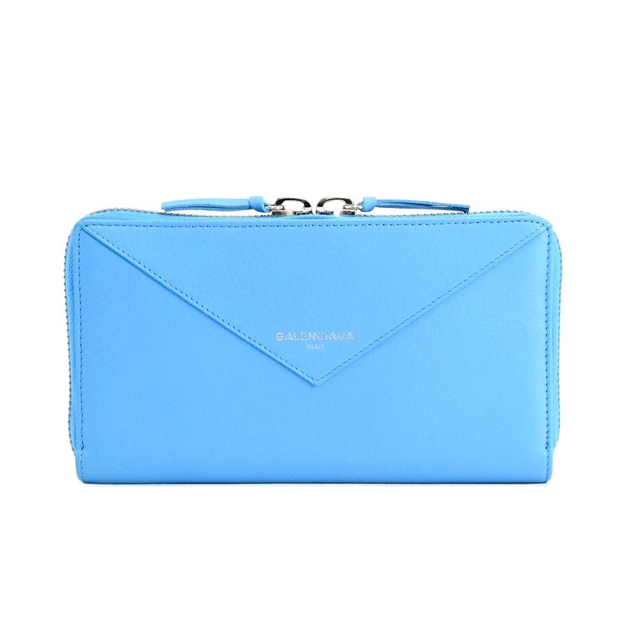 【中古A品】  バレンシアガ ペーパーラウンドファスナー財布  381226 カーフ 横浜関内店